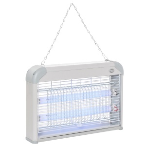 Lampa Electrica anti-țânțari 20W, 37.5x8.5x26.5cm, Gri/Alb - Img 1