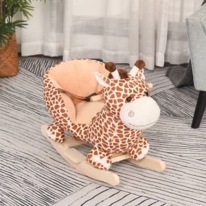 Leagan din lemn in forma de girafa, 60x33x45 cm - Img 2