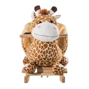 Leagan din lemn in forma de girafa, 60x33x45 cm - Img 8