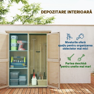 Magazie de Gradina din Lemn, Dulap de Depozitare - Img 4
