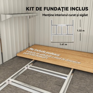 Magazie Metalică Galvanizată 7 x 5ft, cu Ușă Glisantă - Img 6