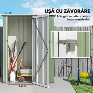 Magazie pentru Unelte Sopron din Otel Impermeabila 142x84x189cm - Img 5
