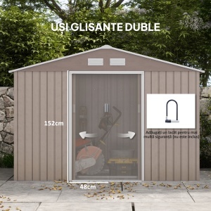Magazin Gradina 277×195×192 cm – Depozitare Unelte cu Ventilatie - Img 5