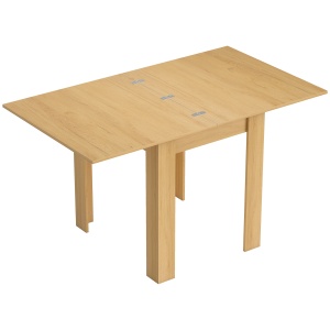Masă de Dining Extensibilă pentru 4-6 Persoane din Lemn și Oțel, 140x80x77,5 cm, Culoare Lemn - Img 1