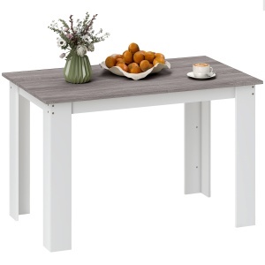 Masă Modernă de Dining pentru 4-6 Persoane 120x69x75 cm Gri și Alb - Img 1