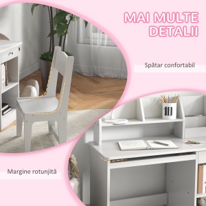 Masa & Scaun Birou Lemn – Copii 5–8 Ani, Stil scolar - Img 7