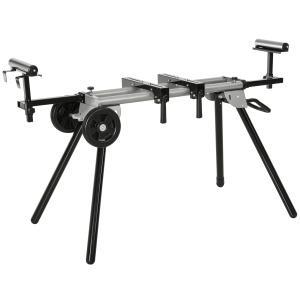 Masă Suport pentru Ferăstraie Circulare, Bancă Extensibilă Reglabilă și Pliabilă, 123.5-245x73x96 cm, Negru - Img 1