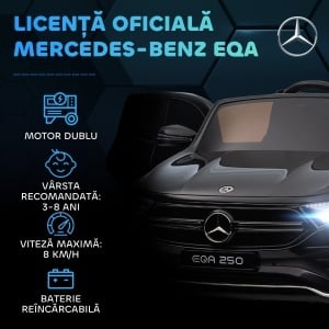 Mașină Electrică pentru Copii 3-8 Ani cu Telecomandă și Claxon, Negru, 111.5x69x52.5 cm - Img 4