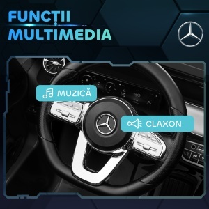 Mașină Electrică pentru Copii 3-8 Ani cu Telecomandă și Claxon, Negru, 111.5x69x52.5 cm - Img 7