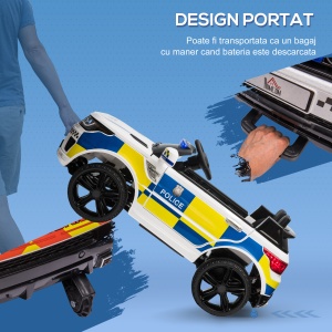 Masina Politie 12V pentru Copii – Telecomanda, Sirena & Lumini Realiste - Img 5