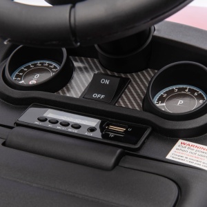 Mașinuță Electrică pentru Copii 18 Luni-5 Ani cu Licență Land Rover cu Muzică, USB și MP, 65x43x40 cm, Roșu - Img 9