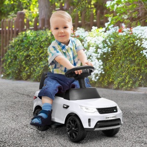 Mașinuță Electrică pentru Copii 18 Luni-5 Ani cu Licență Land Rover cu Muzică, USB și MP, 65x43x40 cm ,Alb - Img 2