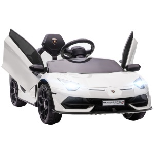 Mașinuță Electrică pentru Copii 3-5 Ani cu Uși Fluture, Mașinuță Electrică cu Telecomandă, 107,5x63x42 cm, Alb - Img 1