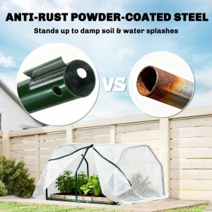 Mini Sera pentru gradina balcon din plastic PE otel cu inchidere cu fermoar alb transparent pentru fructe pentru legume pentru plante pentru flori - Img 5