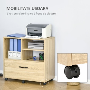 Mobilier Birou – Multifunctional din Lemn cu Suport Imprimanta - Img 8