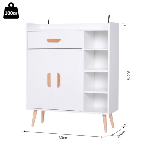 mobilier multifunctional, 80 x 29.5x96cm alb - Img 3