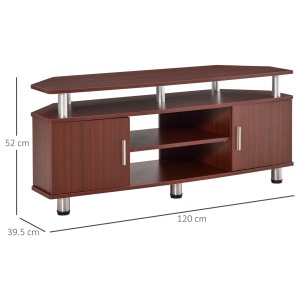 mobilier pentru TV, 2 rafturi, 120x39.5x52cm, maro - Img 3