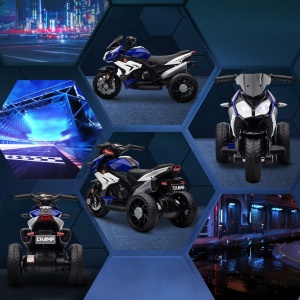 Motocicletă Electrică pentru Copii 3-5 Ani, Max. 25kg, cu Baterie 6V, Albastru - Img 7
