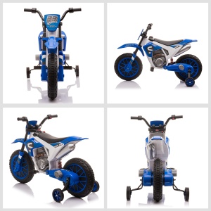 Motocicleta Electrica pentru Copii Baterie 12V Reincarcabila si Rotite Albastru inchis - Img 8