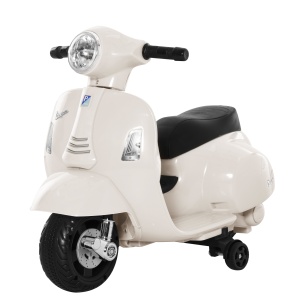 Motocicleta Electrica pentru Copii Baterie 6V Faruri si Claxon 18-36 luni Alba - Img 1
