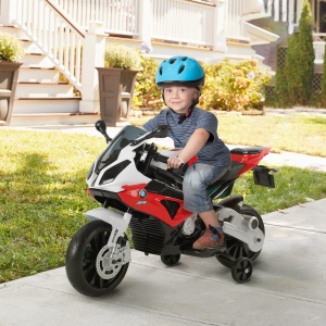 Motoreta Electrica pentru Copii BMW RR 12V, Negru si Rosu - Img 2