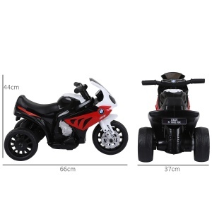 Motoreta Electrica pentru Copii BMW S1000RR Originala, 3 Roti cu Lumini si Sunete Reale, Rosu - Img 3