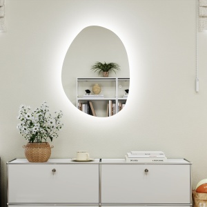 Oglindă de Baie LED cu Comutator Tactil Inteligent și Intensitate Reglabilă, 80x5x60 cm, Argintiu - Img 9
