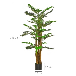 palmier artificial in ghiveci, 42 frunze, 185cm, verde - Img 3