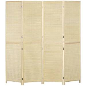 Paravan Interior 4 Panouri – Ratan Bambus 180×180 cm