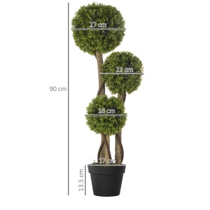Planta Artificiala Buxus Sferic – Ghiveci Decor Interior & Exterior - Img 3