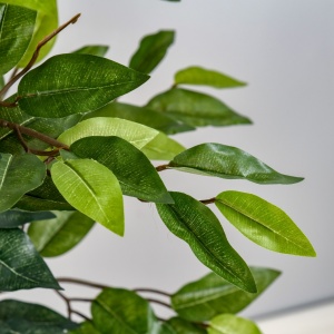 Plantă Ficus Falsă, Plantă Înaltă de 150cm, Plantă Artificială Decorativă pentru Interior și Exterior, Ø17x14.5 cm, Verde - Img 7