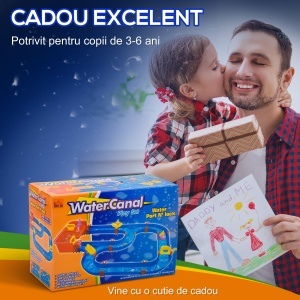 Playset pentru apa 53 Piese pentru Copii 3-6 Ani, din PP, 123x90x7cm, Albastru si Rosu - Img 7