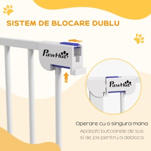 Poartă câini cu închidere dublă, barieră medie - Img 5