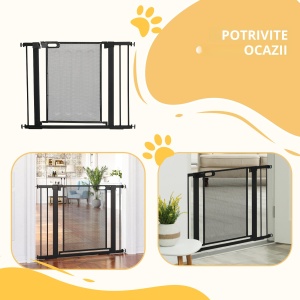 Poarta de Siguranta Reglabila 76–103 cm pentru Usi/Scari – Negru - Img 7