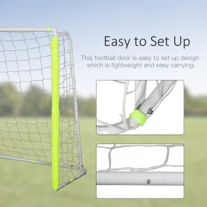 Poarta Fotbal Metalica – Alb/Galben cu Plasa Oxford - Img 5