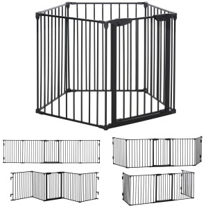 Poarta Modulara Caini – 5 Panouri Pliabile Metal & Plastic Durabil - Img 1
