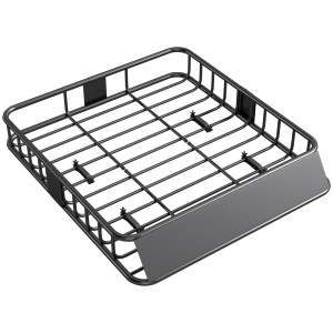Portbagaj de 90,7 kg cu Deflectoare din Oțel Negru 110,5x99,5x18,5 cm