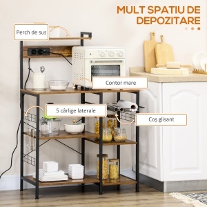 Raft Bucatarie – Cu Prize, Rafturi & Dulap pentru Microunde - Img 6