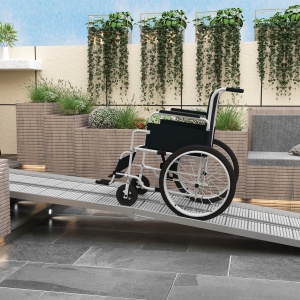 Rampă pentru Scaun cu Rotile din Aliaj de Aluminiu Antialunecare, Capacitate 272 kg - Img 8