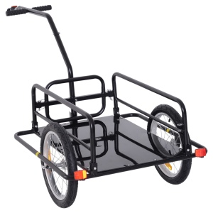 Remorca Bicicleta 156×72×82 cm – Carut Negru cu Spatiu Generos