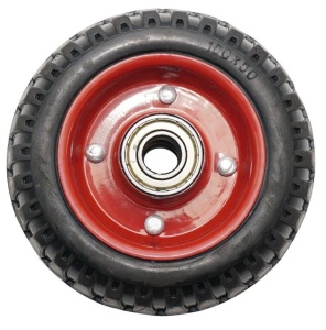 Roata carucior - medie - cauciuc brut striat - rulment - 160x50 (6")