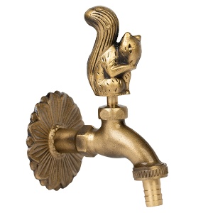 Robinet decorativ dublu serviciu si motiv Veverita, 1/2"