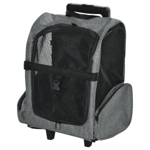 Rucsac pentru Transport de Caini si Pisici cu Buzunare, Maner Telescopic si Roti