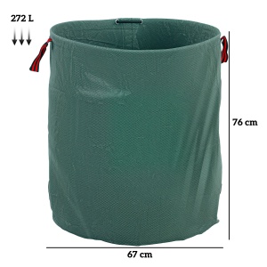 Saci pentru Deșeuri Rezistenți, Pliabili și Reutilizabili cu Mânere, Φ67x76 cm, Verde - Img 3