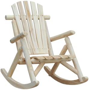 Scaun Balansoar de Gradina Stil Adirondack din Lemn, 66x96x98 cm - Img 1