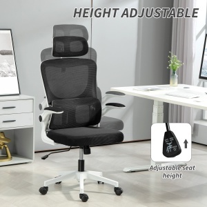 Scaun de Birou Ergonomic cu Tetieră Detașabilă Negru - Img 4