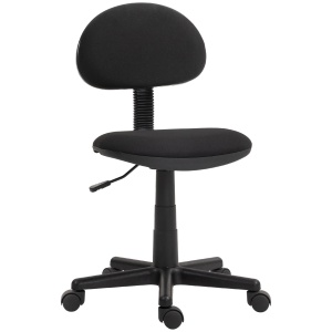 Scaun de Birou Rotativ cu Înălțime Reglabilă din Material Elastic, Negru