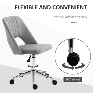 Scaun pentru Serviciu Ergonomic pentru Birou cu Inaltime Reglabila Gri - Img 6