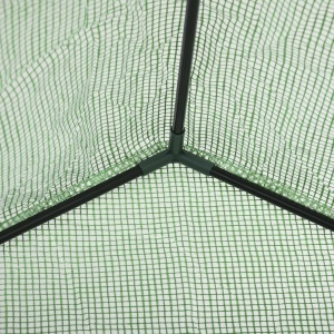 Sera de Gradina din Otel si Plastic PE cu 4 Rafturi, Franghii si Tarusi Inclusi, 141x72x191 cm, Verde - Img 9