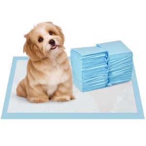 Set 100 Covoare Absorbante pentru Câini cu 6 Straturi, Covoare Igienice pentru Câini, 45x30 cm, Albastru